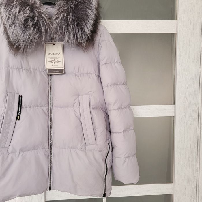 Жіноча зимова куртка преміум якості  тренд 2026  колір світлий тауп