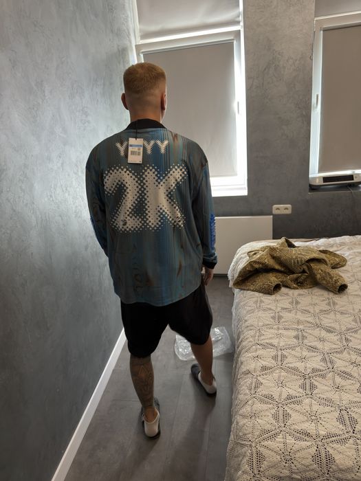 OFF-WHITE X NIKE 001 Soccer Jersey Blue Світшот Лонгслів Лонг