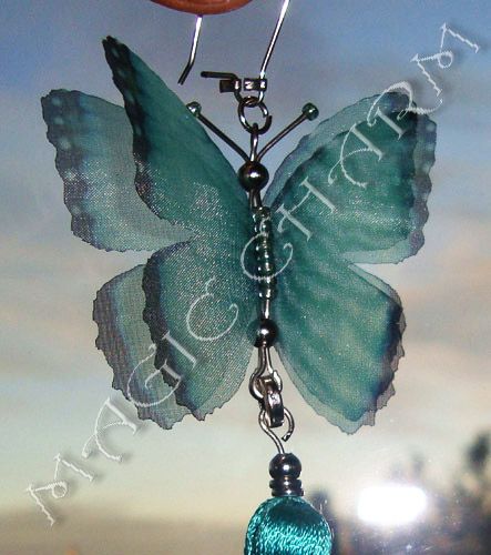 Серьги кисти с бабочками