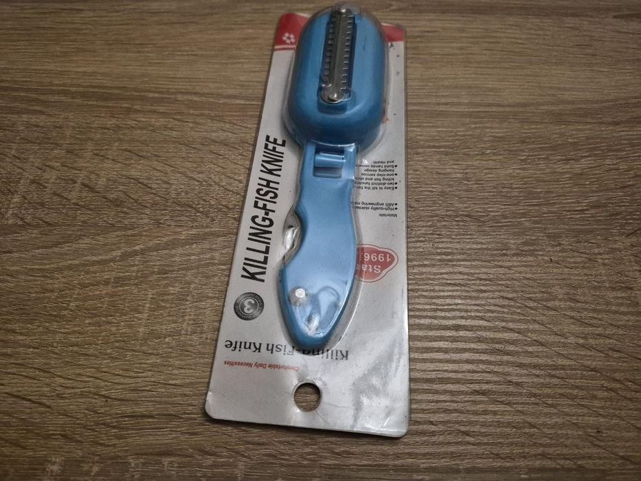 Рибочистка з ножем та контейнером Killing-fish Knife синя