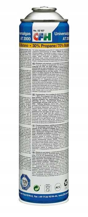 kartusz gaz butla z gazem do Palnika Propan Butan Kartusz CFH