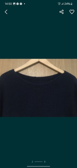 Sweter włoski granatowy