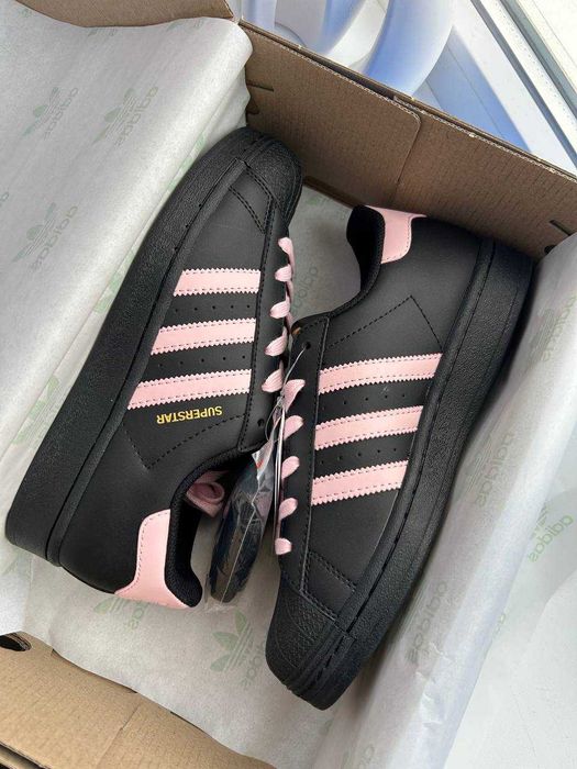 !SALE! Adidas Superstar Black/Pink 36 37 38 39 40 41 адідас рожеві