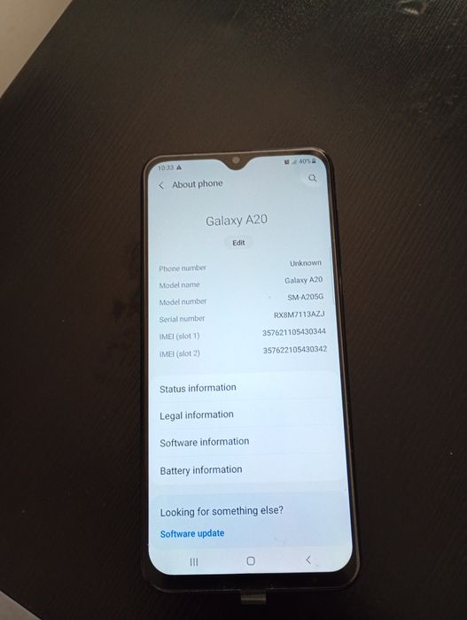 Samsung a20  mew condition