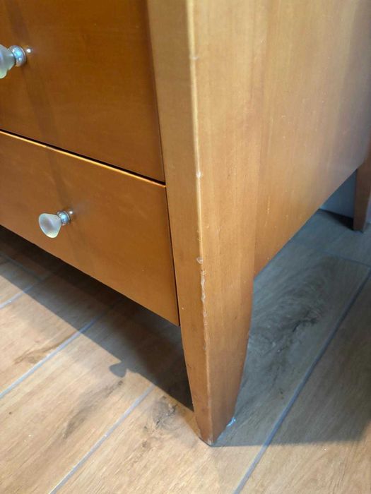 Designerska komoda z giętym szkłem | Styl Vintage / Retro | Unikat!