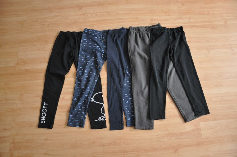 Dziewczęce legginsy 5 szt. 134