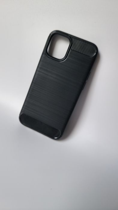 Etui do iPhone 12 Mini + szkło carbon PLECKI czarny Wzmocniona konstru
