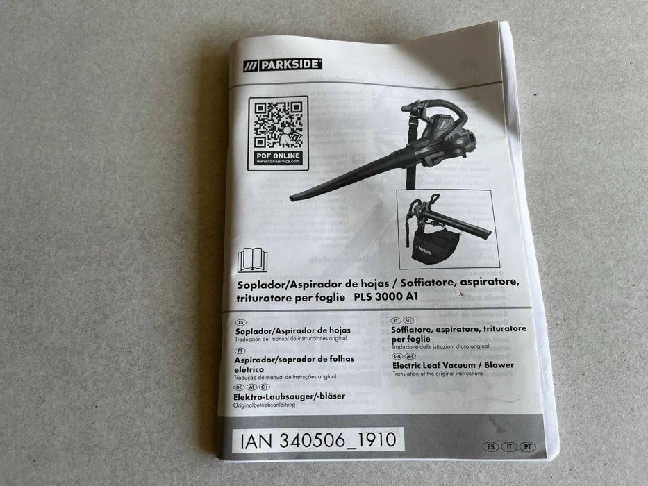 Soprador / Aspirador Folhas Parkside