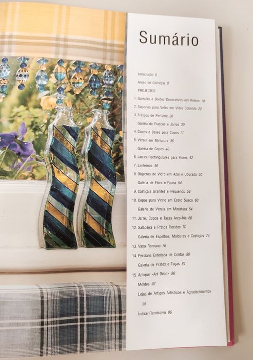 Livro pintura em vidro