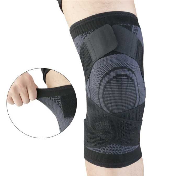 Наколінник компресійний / фіксатор коліна + ремені / Розміри S-XXXL