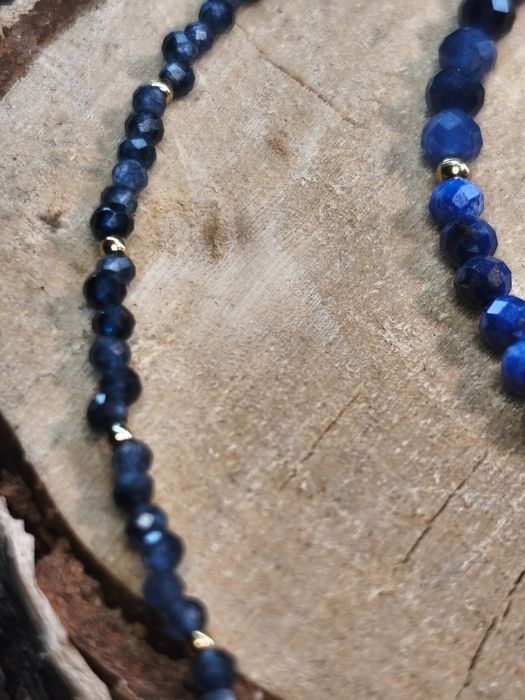 Naszyjnik lapis Lazuli i szafir