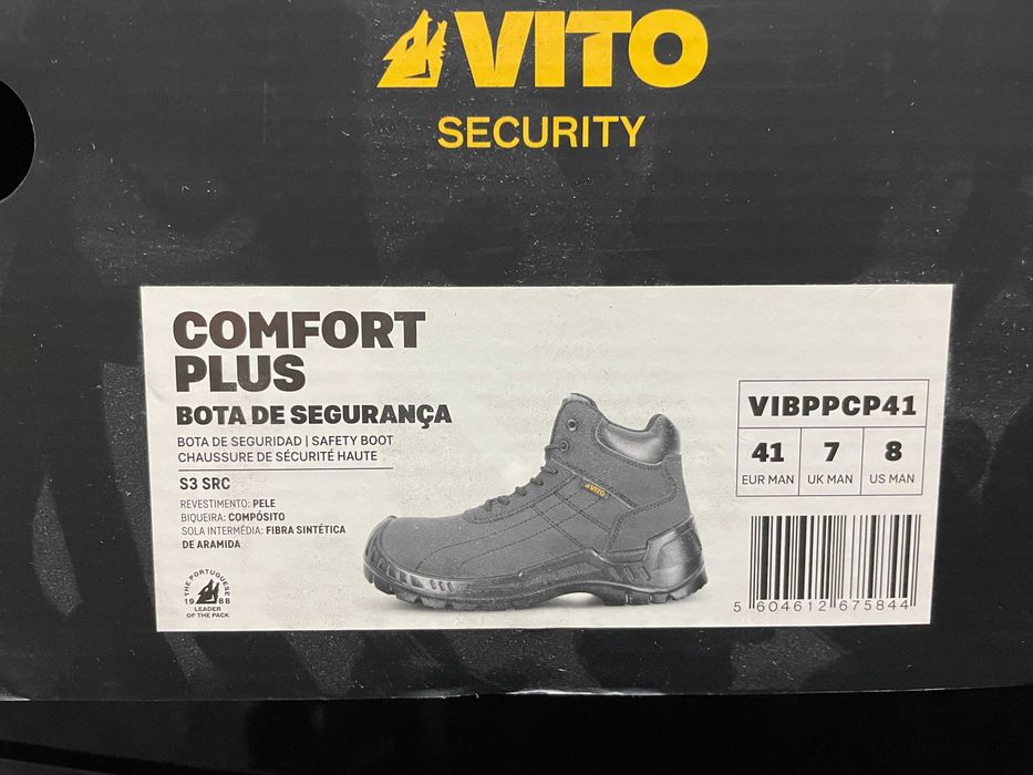 Bota segurança VITO VIBPPCP Tamanho 41 (Ideal para quem calça 42)