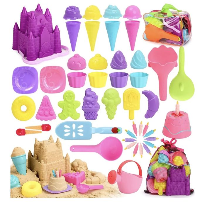 48 SZTUK Lody i Zamek Piasek Zabawka Plażowa - Zabawki do Piasku