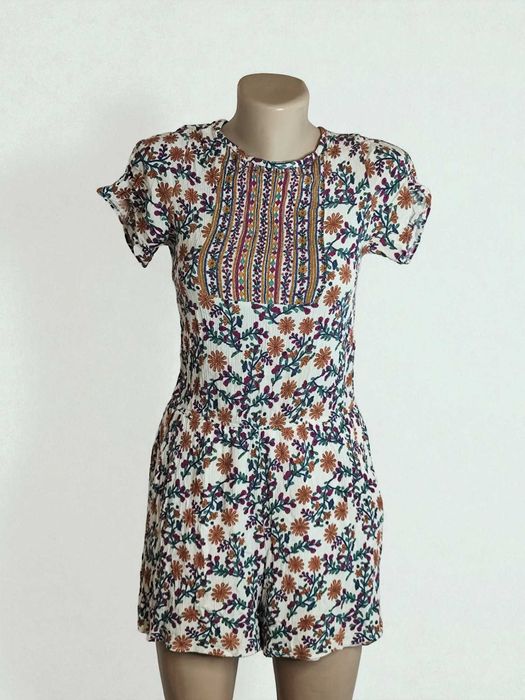 Стильний Літній Ромпер Clockhouse Квітковий Принт та Етнічна Вишивка