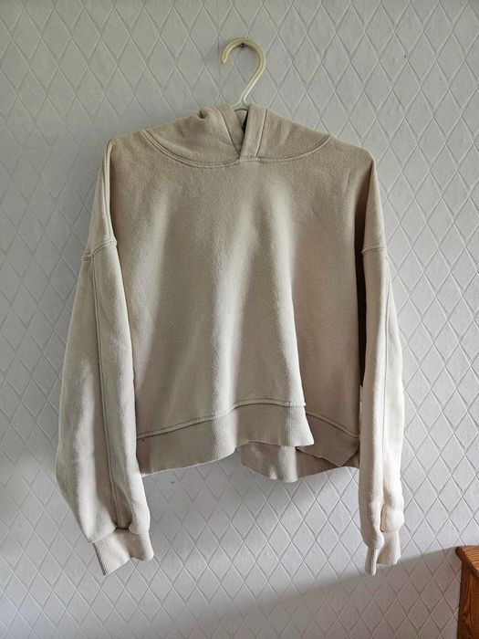 Bluza Stradivarius beżowa z kapturem basic oversize hoodie M 38
