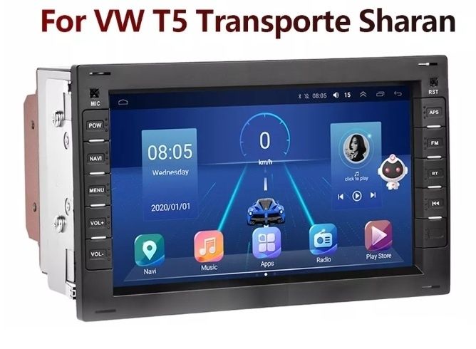 Auto Rádio Android GPS Volkswagen Golf 4 T5 Transporter Seat Skoda Ford...