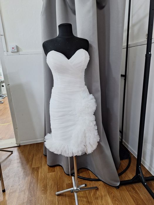 Вечірні сукні . Пайєтка  беж. Драпіровка. Айворі.Пудра.Міні .корсетні