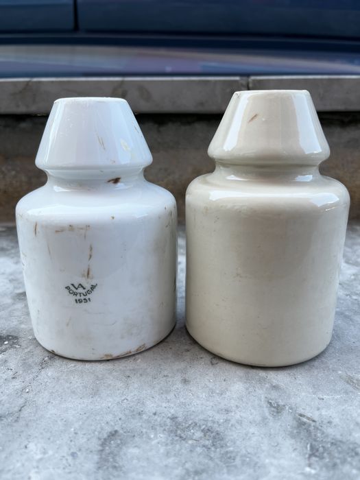 Lote de 4 pecas porcelana alta tensao  antigas