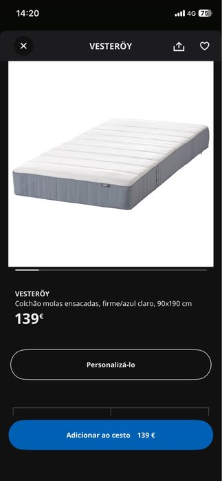 Cama solteiro completa