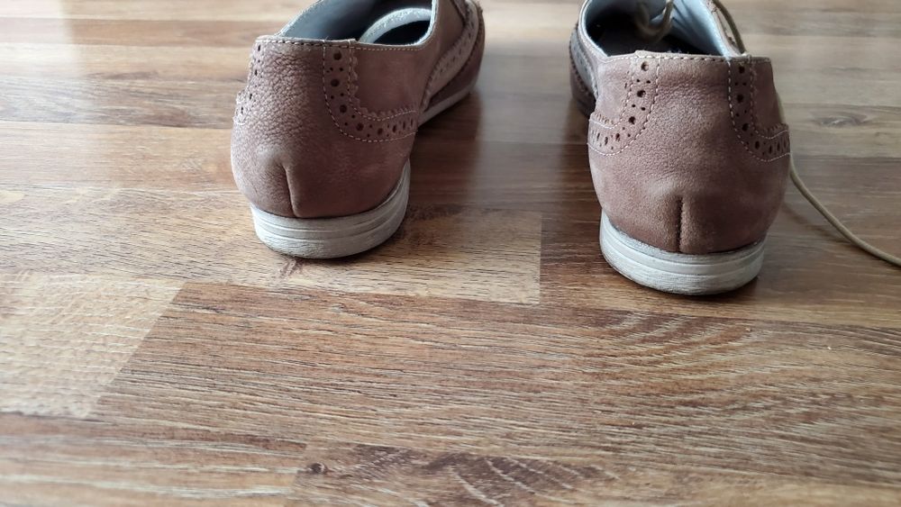 Туфлі оксфорди шкіра нубук 38р