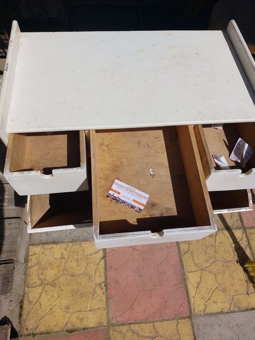 Szafka prl szufladki  drewniana