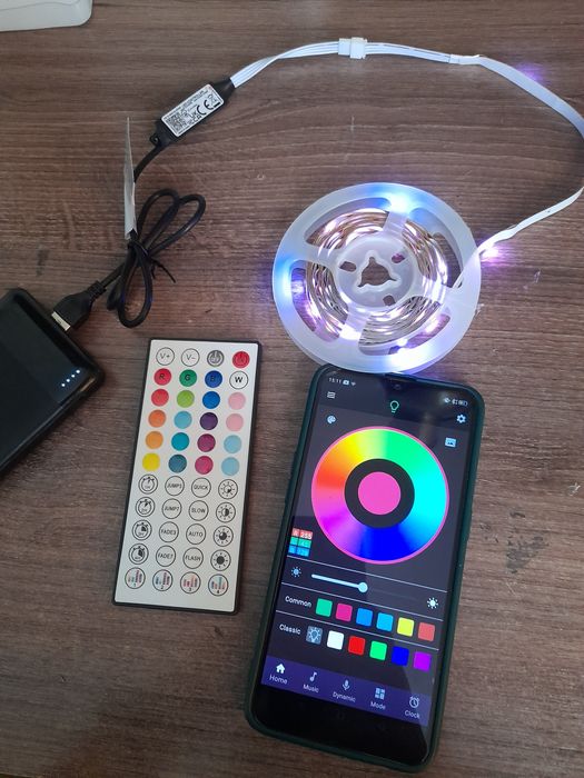 Led стрічка лед стрічка керування з пульта та телефону usb