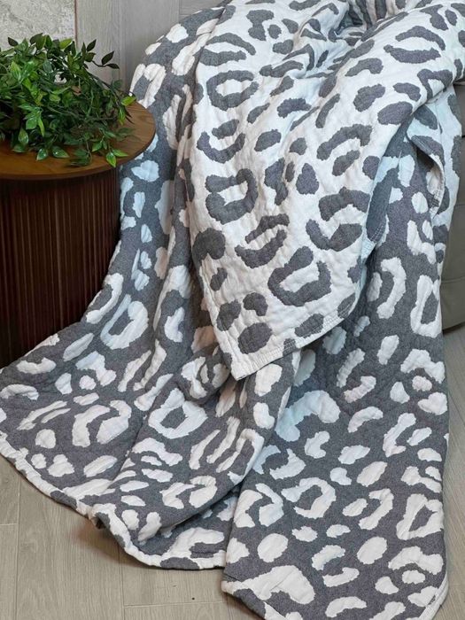 На подарунок! Мусліновий плед муслиновый лео муслиновое покрывало