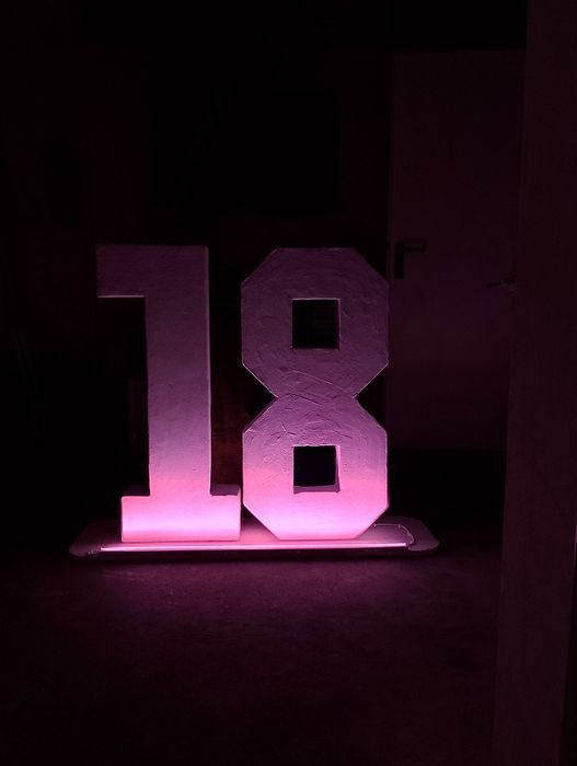 Cyfry 18 podświetlane LED kolorowe