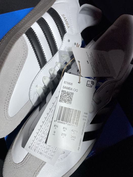 Кросівки Adidas Samba OG білі оригинал кроссовки