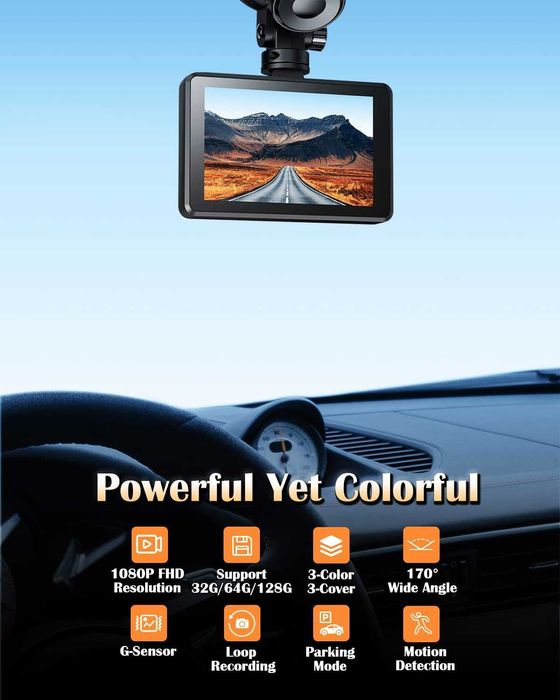 Реєстратор ANKEWAY 1080P Full HD з 3 кольоровими кришками