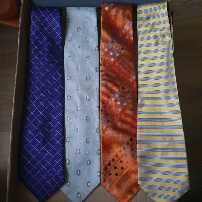 Zestaw krawatów jedwab 100g(niebieski k.)