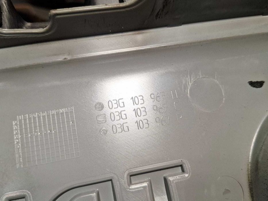 nakładka osłona górna na silnik vw golf v 5 touran i 1 caddy iii 1.9 bls bxj 2.0 tdi bmm bmp 03g103967n 03g103907