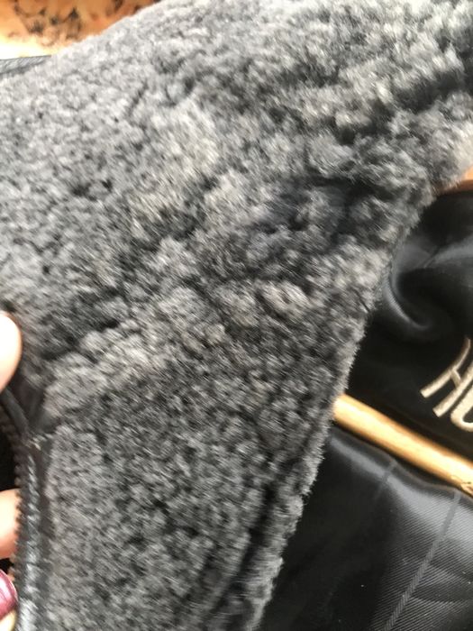 Куртка кожаная тёплая XL Мужская с подкладкой цигейка