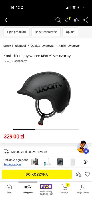 Kask woom M ze swiatelkiem j nowy