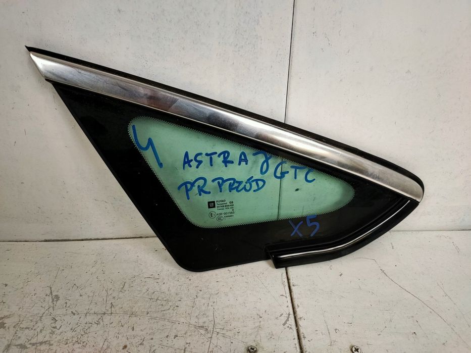 opel astra j gtc szybka karoseryjna prawa przednia