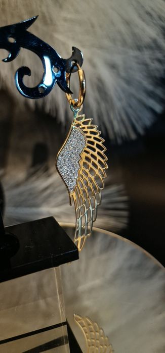 Złote Kolczyki Skrzydła pr.585 Nowe!!!