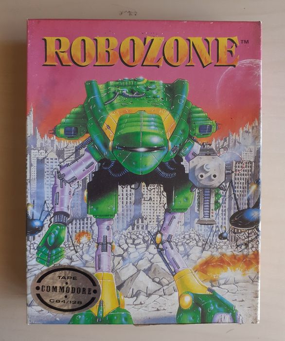 Robozone | Completo Commodore 64 c64 | Caixa + Cassete + Manual de Instruções