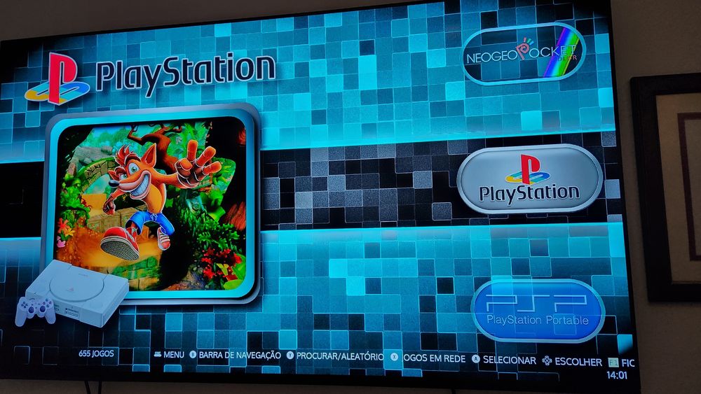 Box TV + box jogos retro