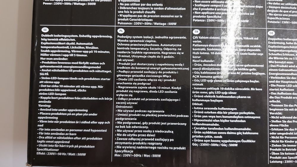 NOWY Termofor elektryczny CityComfort poduszka grzewcza