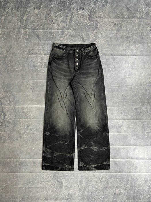 Джинси чорні faded baggy archive черные джинсы distressed black S M L