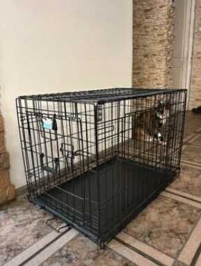 KLATKA DLA PSA NOWA metalowa dla zwierząt skladana transporter 77cm