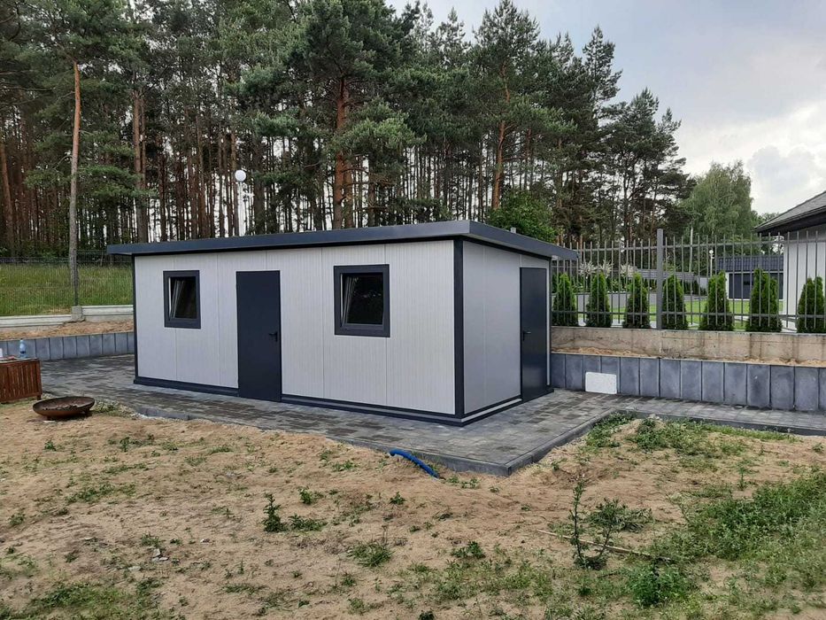 Garaż ocieplany z płyty warstwowej 5,8x 6m Olsztyn