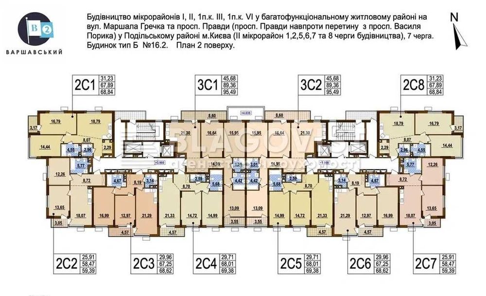 Варшавський-2 Подільський 2к квартира на Олександра Олеся 7