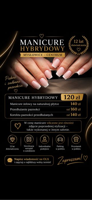 Manicure hybrydowy Mysłowice