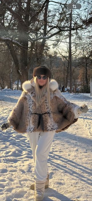 Шуба рысь кимоно  не норка норковая  летучая мышь