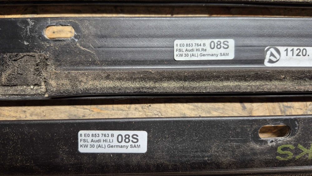 AUDI A4 B6-B7 (8E) Friso-Raspador Vidro CROMADOS originais COMO NOVOS