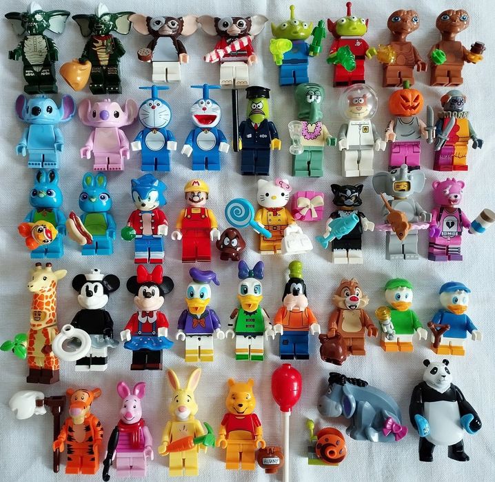 Лего фігурки тваринки, мультяшні персонажі