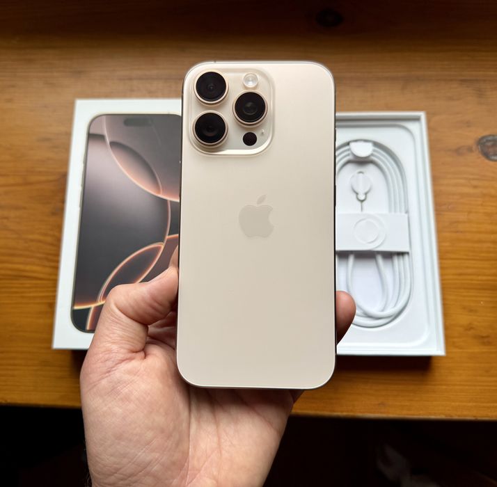  Apple iPhone 16 Pro 128GB Desert Titanium I Bateria 100% I j.Nowy