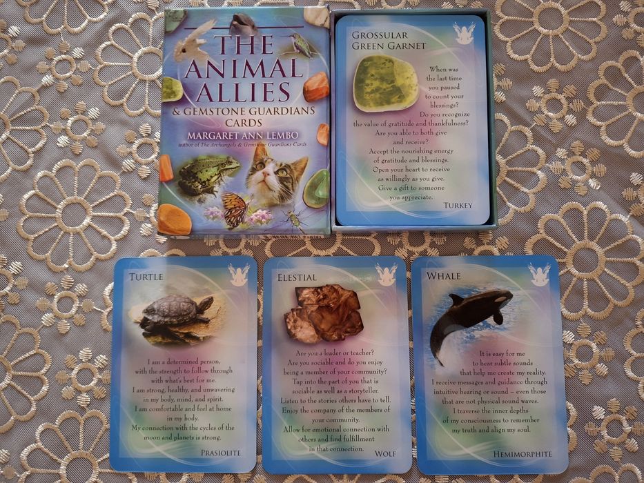 The animal allies and gemstone guardians cards