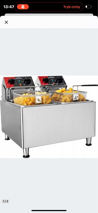 Frytownica podwojna olejowa  przemyslowa 2x 8 litrow